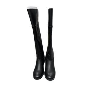 NWT!! "PORTIA" X Tall Blk Boots By Evans,Size 8,X Wide,Faux zipper Up Back,Sexy